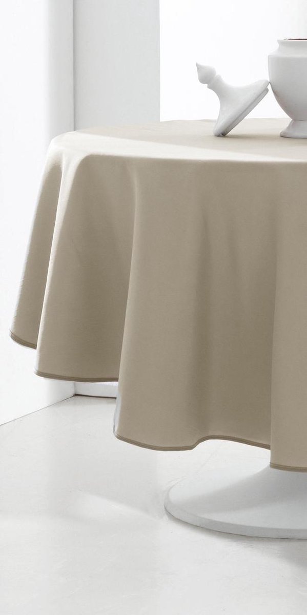 Tafellinnen gebroken wit rond 160 cm te huur
